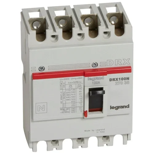 Legrand 27038 DRX125 Sabit 4P 100A 20kA Kompakt Şalter - 1
