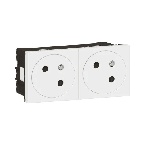 Legrand 278164L İkili Düz Yüzey Ups Priz 45° 16A 250V 4M Beyaz - 1