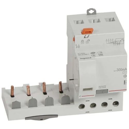 Legrand 410512 Dx³ Yana Montaj Kaçak Akım Koruma 4P Ac 63A 300Ma (1 Modül/Kutup İçin) - 1