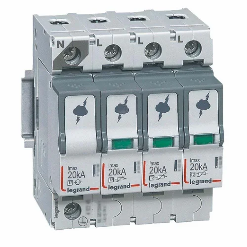 Legrand 412225 Sayaç Sonrası İçin Parafudr Tip 2 C Tipi Imax 20Ka Up:1.2Kv 3Kutup + N - 1