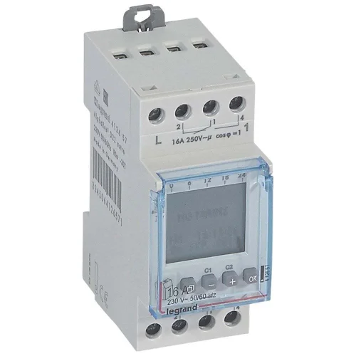 Legrand 412657 Coğrafi Konumlu Haftalık Dijital Zaman Saati 2Çıkışlı 16A 230V 50/60Hz - 1