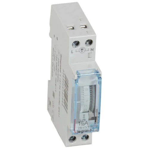 Legrand 412794 Dikey Analog Kadranlı Haftalık Zaman Saati 100 Saat Rezervli 16A 250V - 1