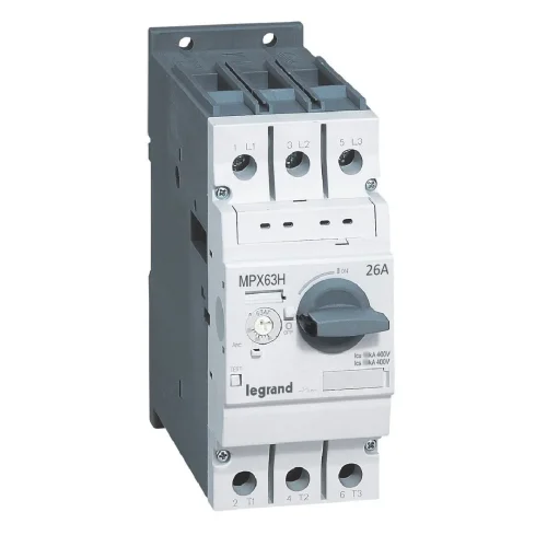 Legrand 417364 Mpx³ 63H Çevirmeli Anahtarlı Tip Motor Koruma Şalteri In:26A Termik 18 İle 26A - 1