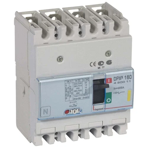 Legrand 420011 DPX³160 TM 4P 25A 16kA Kompakt Şalter - 1