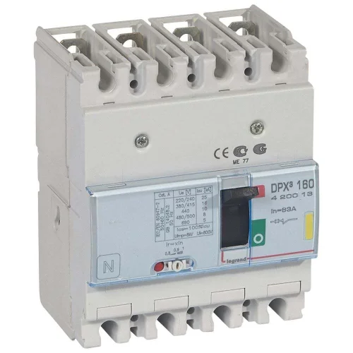 Legrand 420013 DPX³160 TM 4P 63A 16kA Kompakt Şalter - 1