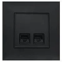 Legrand 768640 Raventi 2xRJ45 Cat6 UTP Siyah - 1