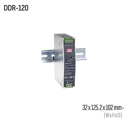 Meanwell DDR-120B-12 120W 12VDC DIN Ray Dönüştürücü - 1
