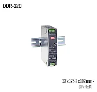 Meanwell DDR-120D-48 120W 48VDC DIN Ray Dönüştürücü - 1