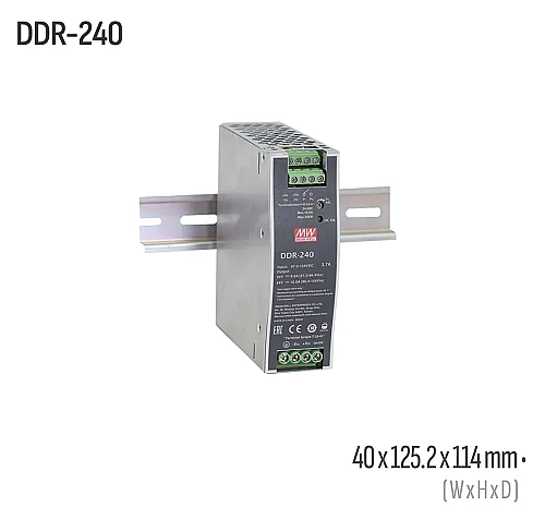 Meanwell DDR-240D-48 240W 48VDC DIN Ray Dönüştürücü - 1
