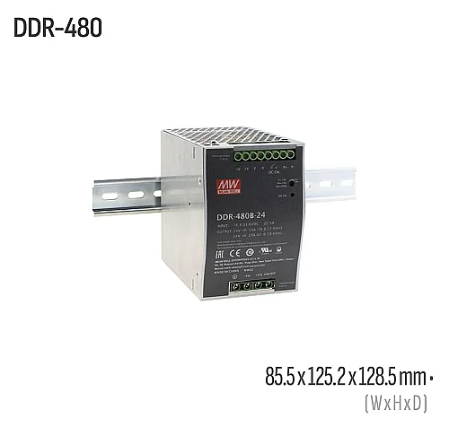 Meanwell DDR-480D-24 480W 24VDC DIN Ray Dönüştürücü - 1