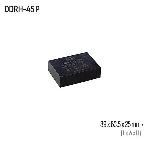 Meanwell DDRH-45-15-P 45W 15VDC DIN Ray Dönüştürücü - 1