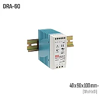 Meanwell DRA-60-24 60W 24VDC DIN Ray AC/DC Güç Kaynağı - 1