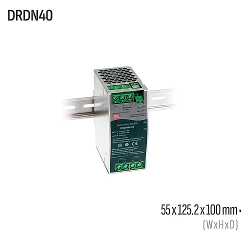 Meanwell DRDN40-12 40W 12VDC DIN Ray AC/DC Güç Kaynağı - 1