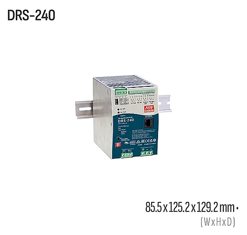 Meanwell DRS-240-24 240W 24VDC DIN Ray AC/DC Güç Kaynağı - 1