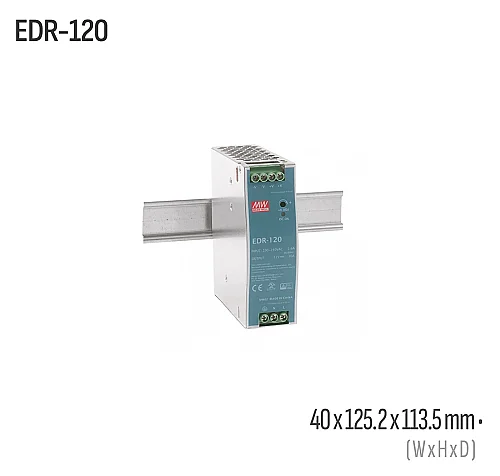 Meanwell EDR-120-48 120W 48VDC DIN Ray AC/DC Güç Kaynağı - 1