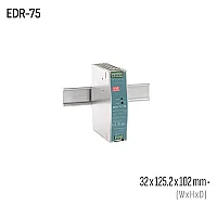 Meanwell EDR-75-24 75W 24VDC DIN Ray AC/DC Güç Kaynağı - 1