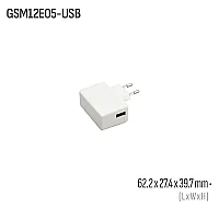 Meanwell GSM12E05-USB 12W 5VDC Harici AC/DC Adaptör - 1