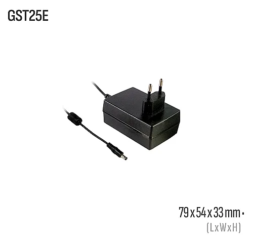 Meanwell GST25E12-P1J 25W 12VDC Harici AC/DC Adaptör - 1