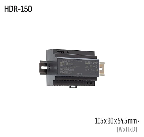 Meanwell HDR-150-48 150W 48VDC DIN Ray AC/DC Güç Kaynağı - 1
