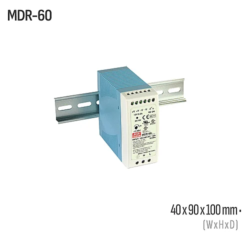 Meanwell MDR-60-48 60W 48VDC DIN Ray AC/DC Güç Kaynağı - 1
