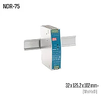 Meanwell NDR-75-48 75W 48VDC DIN Ray AC/DC Güç Kaynağı - 1