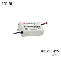 Meanwell PCD-25-1050B-OUT 25W 1050VDC Led Sürücü - 1