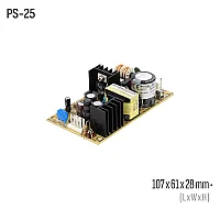 Meanwell PS-25-24 25W 24VDC PCB / Açık Tip AC/DC Güç Kaynağı - 1