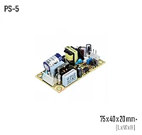 Meanwell PS-5-24 5W 24VDC PCB / Açık Tip AC/DC Güç Kaynağı - 1