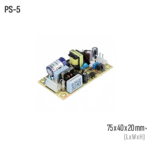 Meanwell PS-5-24 5W 24VDC PCB / Açık Tip AC/DC Güç Kaynağı - 1
