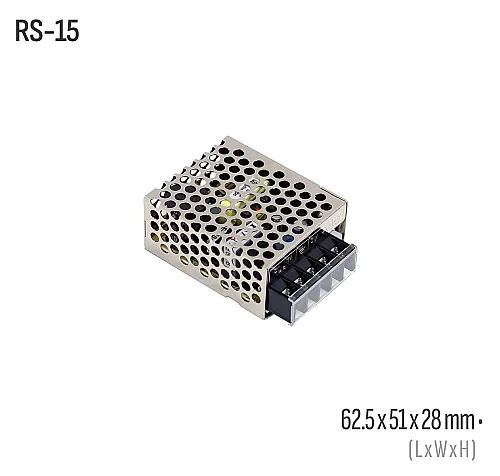 Meanwell RS-15-24 15W 24VDC Kapalı Kasa AC/DC Güç Kaynağı - 1