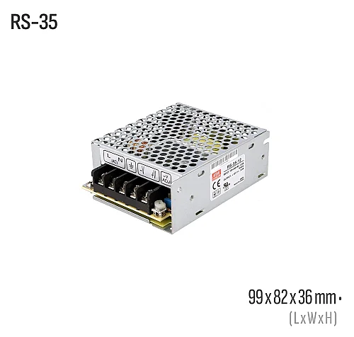 Meanwell RS-35-24 35W 24VDC Kapalı Kasa AC/DC Güç Kaynağı - 1
