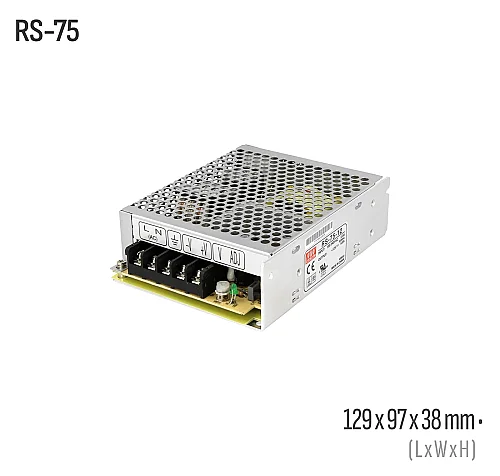 Meanwell RS-75-24 75W 24VDC Kapalı Kasa AC/DC Güç Kaynağı - 1