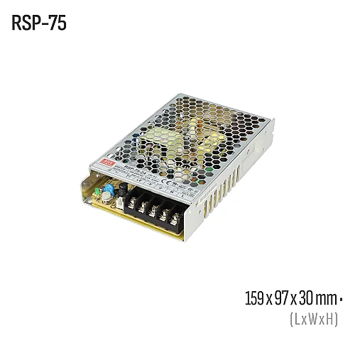 Meanwell RSP-75-24 75W 24VDC Kapalı Kasa AC/DC Güç Kaynağı - 1