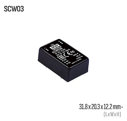 Meanwell SCW03B-15 3W 15VDC Dönüştürücü - 1