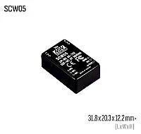 Meanwell SCW05C-12 5W 12VDC Dönüştürücü - 1
