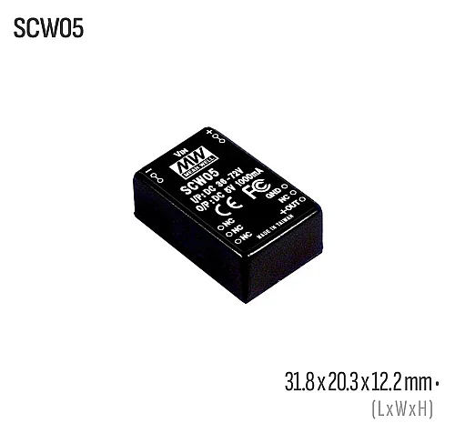 Meanwell SCW05C-12 5W 12VDC Dönüştürücü - 1