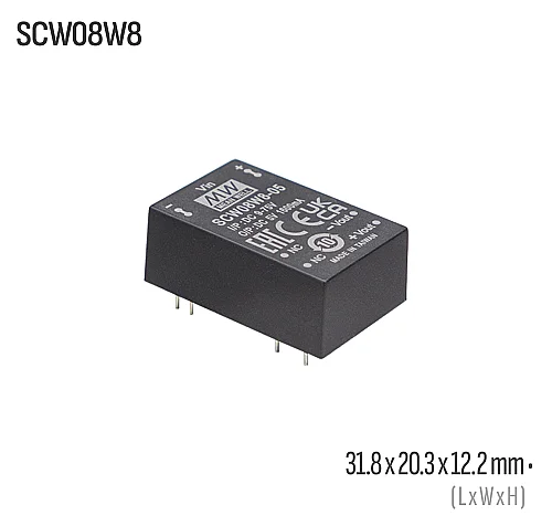 Meanwell SCW08W8-12 8W 12VDC Dönüştürücü - 1