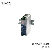 Meanwell SDR-120-24 120W 24VDC DIN Ray AC/DC Güç Kaynağı - 1