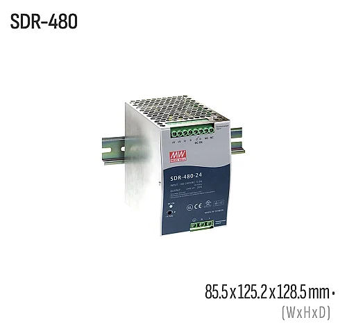 Meanwell SDR-480-24 480W 24VDC DIN Ray AC/DC Güç Kaynağı - 1