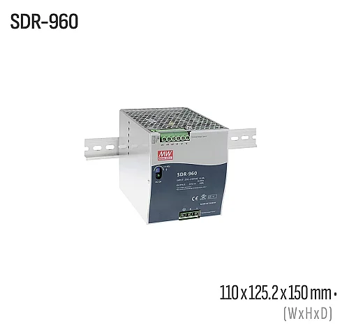 Meanwell SDR-960-24 960W 24VDC DIN Ray AC/DC Güç Kaynağı - 1