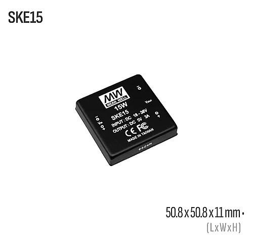 Meanwell SKE15A-24 15W 24VDC Dönüştürücü - 1