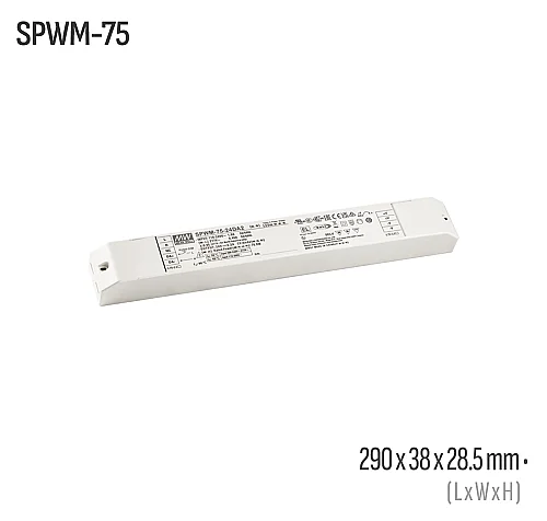 Meanwell SPWM-75-24-DA2 75W 24VDC Led Sürücü - 1