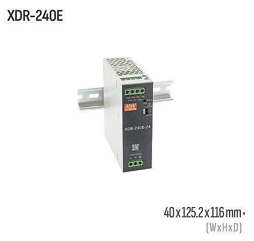 Meanwell XDR-240E-48 240W 48VDC DIN Ray AC/DC Güç Kaynağı - 1