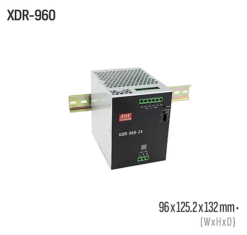Meanwell XDR-960-24LA 960W 24VDC DIN Ray AC/DC Güç Kaynağı - 1