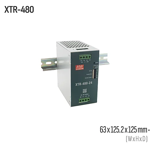 Meanwell XTR-480-24 480W 24VDC DIN Ray AC/DC Güç Kaynağı - 1