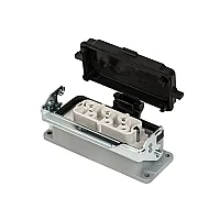 Mete Enerji 403740S 6x35A Çoklu Tek Metal Mandallı Menteşe Kapaklı Makine Prizi - 1