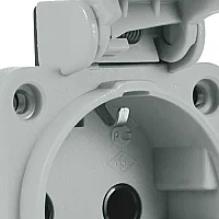 Mete Enerji 404030ST05 1x16A Üst Yan Girişli Contalı Kapaklı Gri Pano Prizi - 1