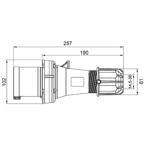 Mete Enerji 406115 4X63A Düz Fiş Ip44 - 2