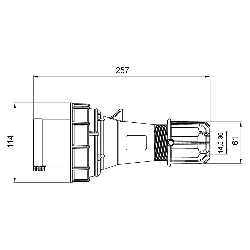 Mete Enerji 406118 5X63A Düz Fiş Ip67 - 2
