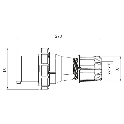 Mete Enerji 406120 5X125A Düz Fiş Ip67 - 2